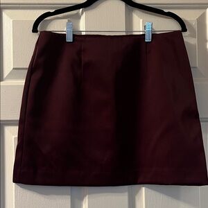 a new day Burgundy Mini Skirt